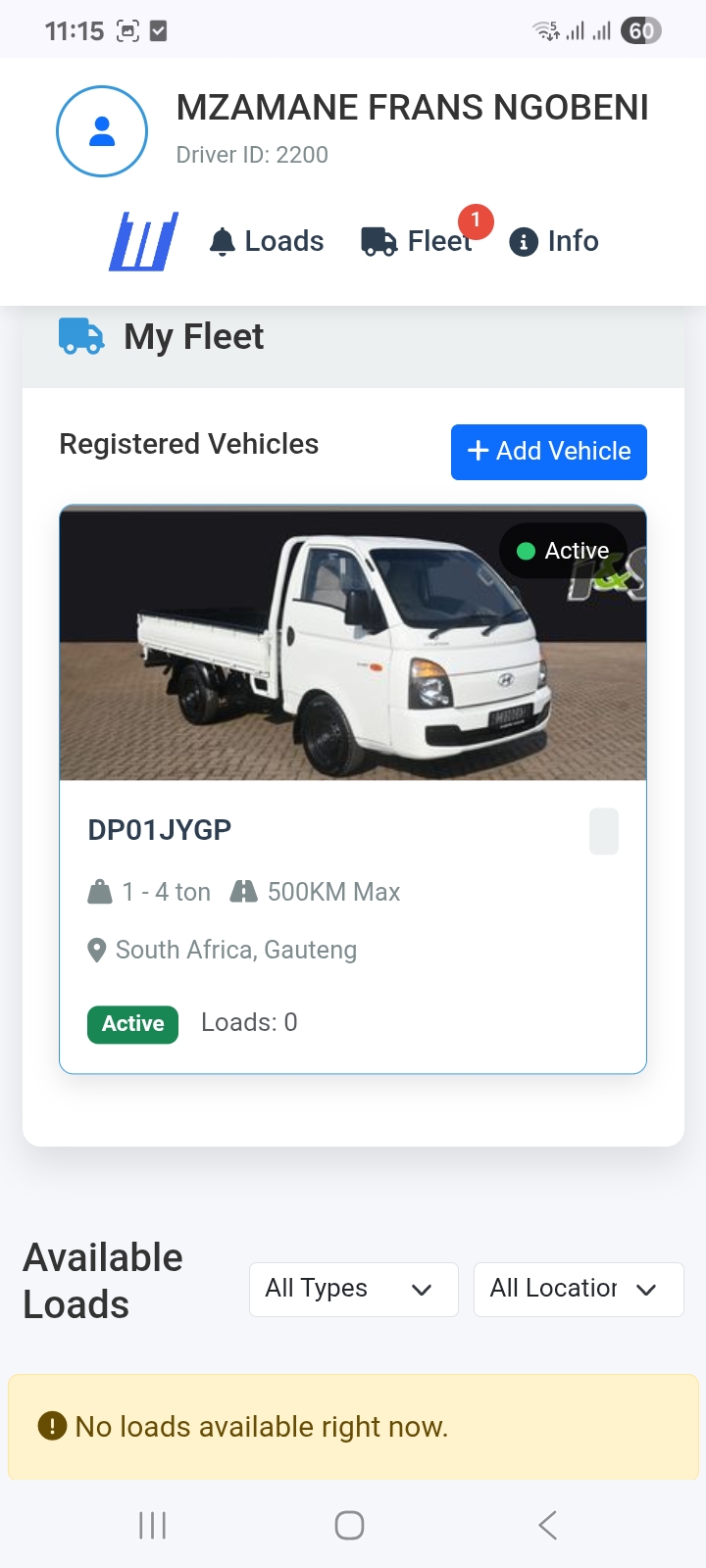 Vehicle hire for hire in MZAMANE FRANS NGOBENI South Africa, Gauteng